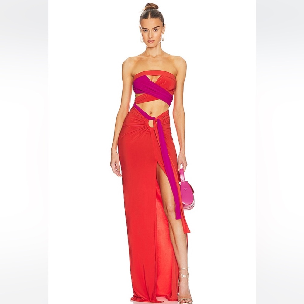 Femi Dress in Fuschia Tangerine Combo
J.Angelique